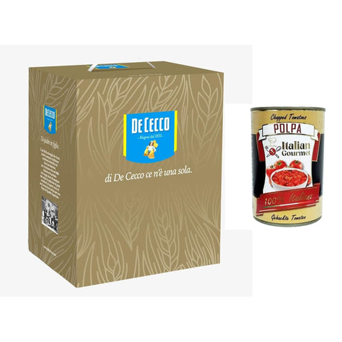 DE CECCO Nudelgerichte DE CECCO Valigetta, Idea Regalo Pasta 100% Italienisch ab 5kg (10x500gr) Original italienisch inkl. Italian Gourmet Polpa 400g 8032804040014