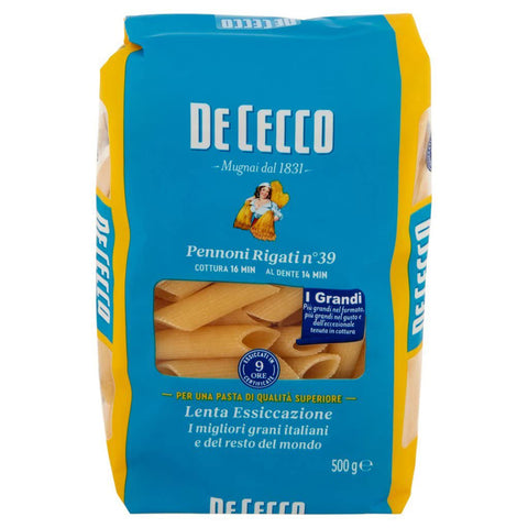De Cecco Pasta 100% Italienisch Pennoni Rigati N°39 Nudeln 500 g Nudeln & Pasta Original