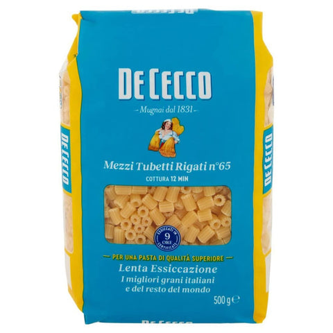De Cecco Nudeln & Pasta De Cecco Pasta 100% Italienisch Mezzi Tubetti Rigati N°65 Nudeln 500 g Nudeln & Pasta Original 8001250120656
