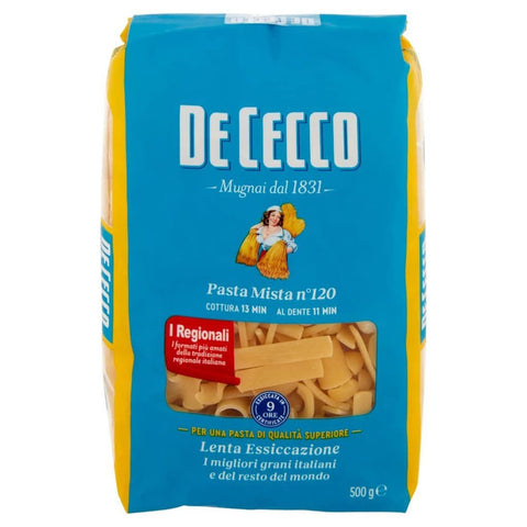 De Cecco Nudeln & Pasta De Cecco Pasta 100% Italienisch Pasta Mista N°120 Nudeln 500g 10x Original italienisch inkl. Italian Gourmet Polpa 400g 8001250121202
