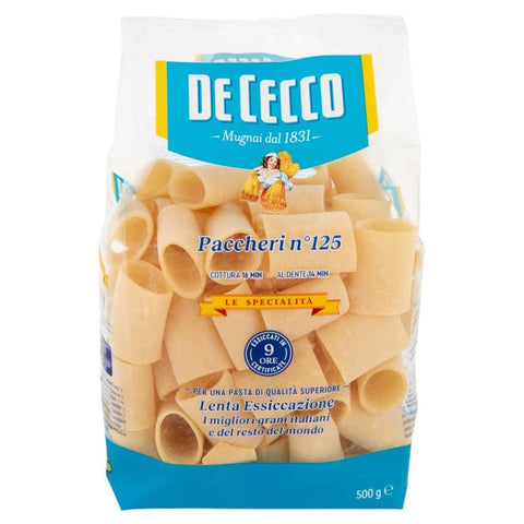 De Cecco Nudeln & Pasta De Cecco Pasta Le specialita' 100% Italienisch Paccheri N°125 Nudeln 500g 8x Original italienisch inkl. Italian Gourmet Polpa 400g 8001250121257