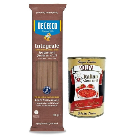 De Cecco Nudeln & Pasta De Cecco Speghettoni Quadrati Integrali N°413 Hartweizengrieß Pasta Vollkornnudeln Weizen Packung 500g italienisch Original 8001250008831