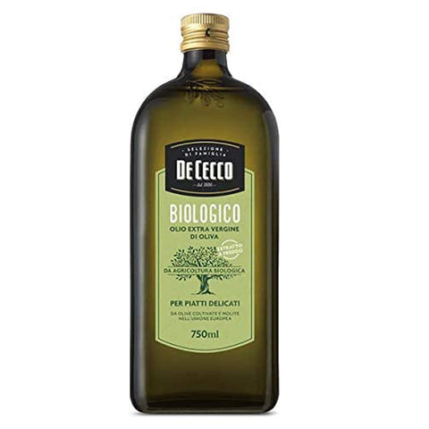 De Cecco Oliven De Cecco Biologico Olio Extra Vergine Di Oliva Bio-Öl Natives Olivenöl Extra für delikate gerichte 750ml 6x Original italienisch 8001250011350