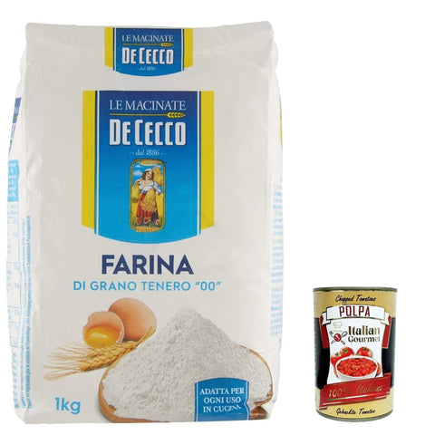 De Cecco Farina di grano tenero, Brotmehl Pizzamehl, Mehl "00" 1 kg Teffmehl italienisch Original