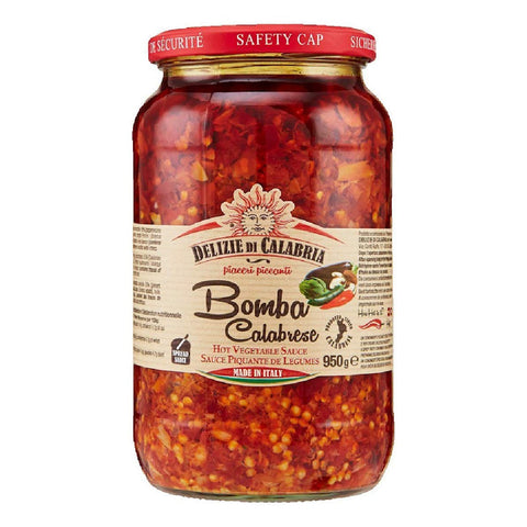 Delizie di Calabria Bomba Calabrese Mix Heiße Gemüse - Sauce 950 g Original italienisch