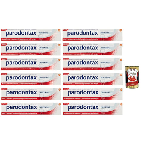 Dentifricio Whitening Intime Pflege & Hygiene Dentifricio Whitening Zahnpasta für gesundes Zahnfleisch und starke Zähne, 12x 75ml Original italienisch inkl. Italian Gourmet Polpa 400g 8032804040014