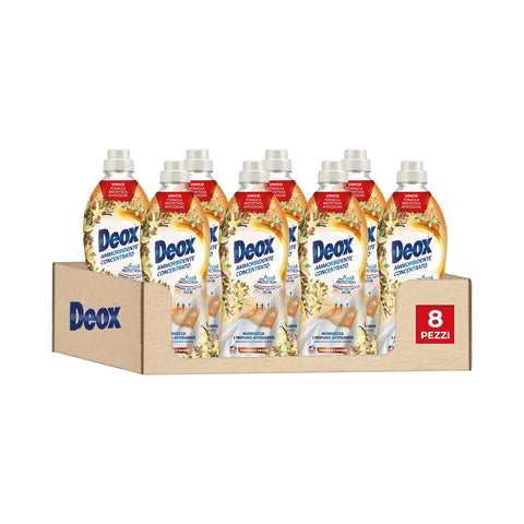 Deox Weichspülerkonzentrat 360 Waschgänge Vanille und Argan weiche und duftende Kleidungsstücke mit Fresh Protection 900 ml italienisch Original