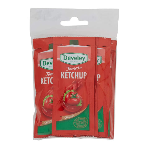 Develey Ketchup Develey Tomato Ketchup Tomaten in Bester Qualität Tomaten Würzsauce Packung mit 10 Beuteln bestehend aus 6 Einzeldosis 15ml italienisch Original 4006824112628