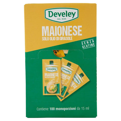 Develey Mayonnaise Develey EINZELDOSIS MAYONNAISE PACKUNG MIT 100 BEUTELN MIT DEVELEY 15 ML italienisch Original 4006824241502