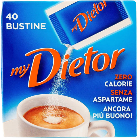 Dietor My Dolcificante Süßstoff 32 g Italienisch 0 kcal 40 Beuteln Zuckerersatz Süßstoffe Original