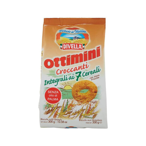 Divella biscotti ottimini croccanti integrali ai 7 cereali da 300 grammi (1000037564) Original italienisch