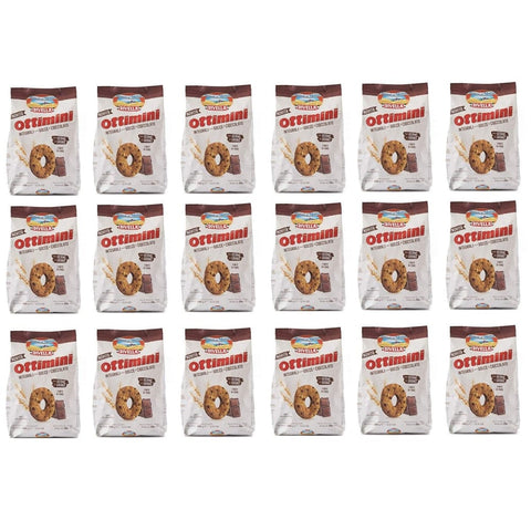 Divella Kekse Divella Ottimini Integrali con gocce di cioccolato Vollkornkekse mit Schokoladenstückchen und Weizenkeimen Italienische Kekse 350g biscuits cookies 18x Original italienisch 8005121214055