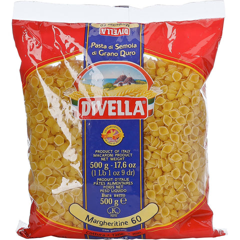 Divella Margheritine N. 60 Hartweizengrieß Pasta Italienische Nudeln Packung 500 g 10x italienisch Original + kostenlos Polpa di Pomodoro 400 g Dose
