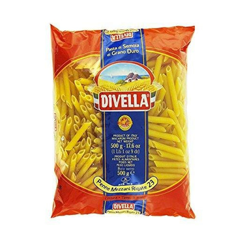 Divella 100% N° 23 Penne Mezzani Rigate 24x 500g Original italienisch