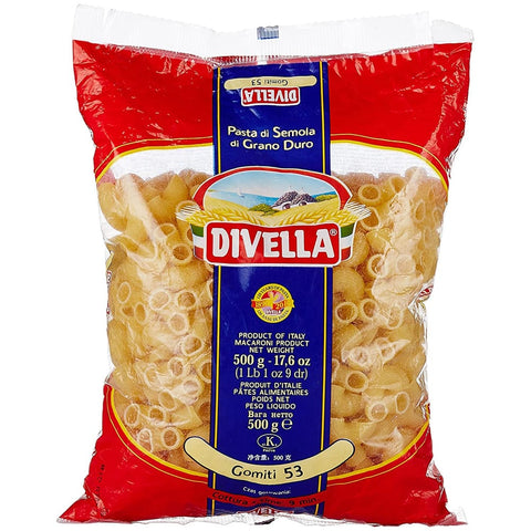Divella Kurze Pasta Divella Gomiti N. 53 Hartweizengrieß Pasta Nudeln Packung 10x 500g italienisch Original 8005121000535