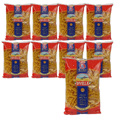 Divella Kurze Pasta Divella N40 Fusilli 1000 g 9x italienisch Original Pasta 5404015614361