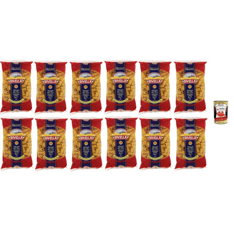 Divella Kurze Pasta Divella Pasta 100% Italienisch Mezzi Occhi di Lupo N° 20, Nudeln aus Hartweizengrieß, Kochen 11 Minuten 12x 500g Original italienisch inkl. Italian Gourmet Polpa 400g 8032804040014