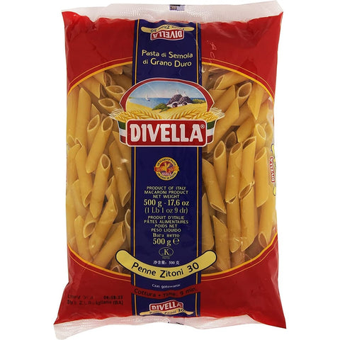 Divella Kurze Pasta Divella Pasta 100% Italienisch N° 30 Penne Zitoni 500 g Kurze Pasta Original 8005121052275