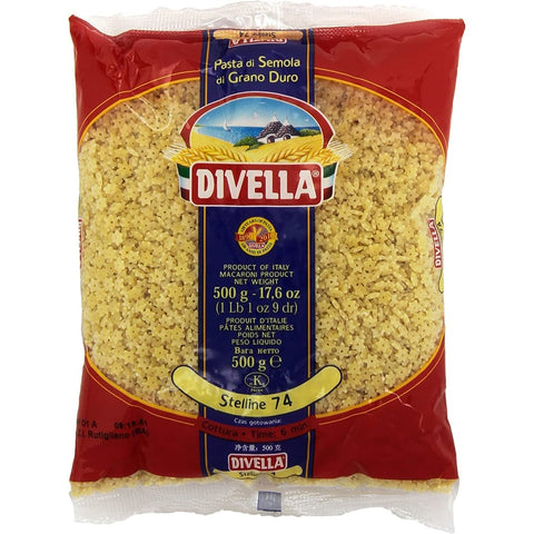 Divella Kurze Pasta Divella Pasta Divella 100% Italienisch N° 74 Stelline 500 g 5x italienisch Original 8005121000740