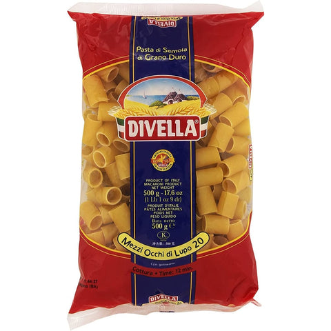 Divella Kurze Pasta Divella Pasta Divella 100% N°20 Mezzi occhi di lupo 5x 500g italienisch Original 8005121000207