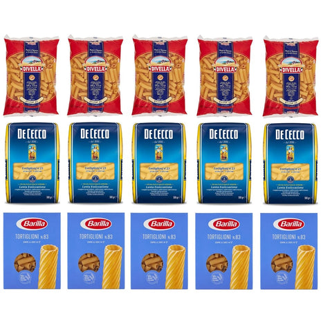 Divella Kurze Pasta Divella Testpaket Tortiglioni Elicoidali Barilla Divella De Cecco Italienische Kurze Pasta ( 15x500 g ) Nudeln Original 8005121000221