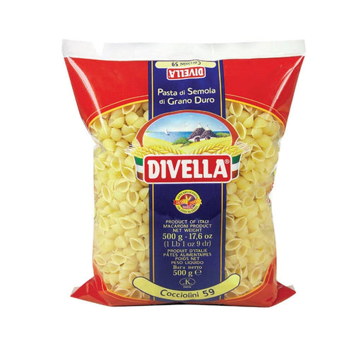 Divella Längliche Pasta Divella Cocciolini 59 italienisch Original 8005121000597