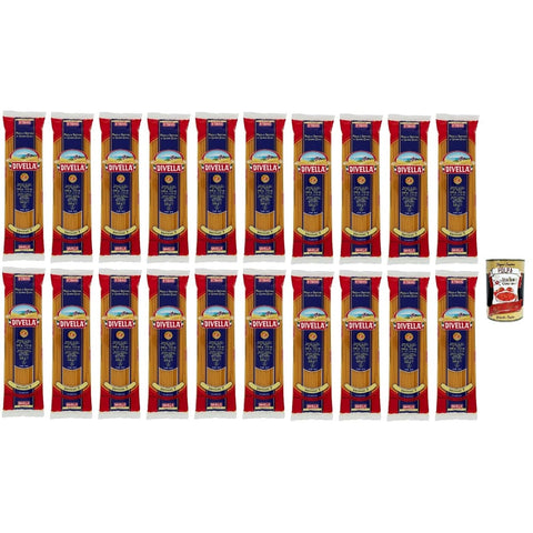 Divella Längliche Pasta Divella Pasta 100% Italienisch Vermicelli N° 7, Nudeln aus Hartweizengrieß, Kochen 9 Minuten 20x 500g Original italienisch inkl. Italian Gourmet Polpa 400g 8005121000078