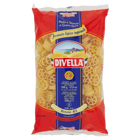Divella Rotelle N. 43 Hartweizengrieß Pasta Nudeln Packung 24x 500g italienisch Original