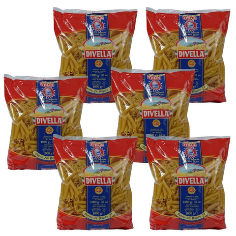Divella Pasta Divella N27 Penne Ziti Rigate 1000 g 6x italienisch Original Pasta 5404015614248
