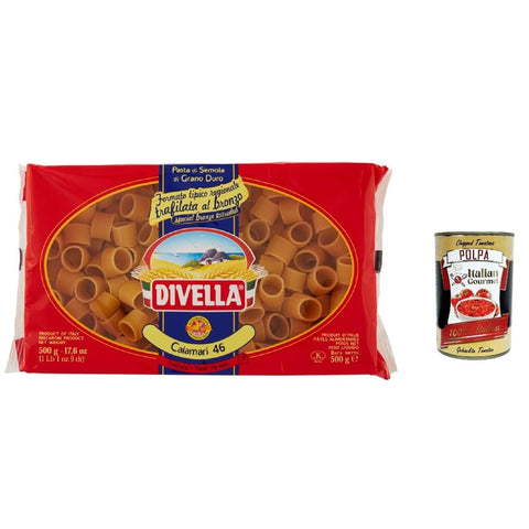 Divella Pasta Nudeln & Pasta Divella Pasta 100% italienische Calamari n. 46 nudeln 500 g 8x italienisch Original + kostenlos polpa 400 g 8005121001464