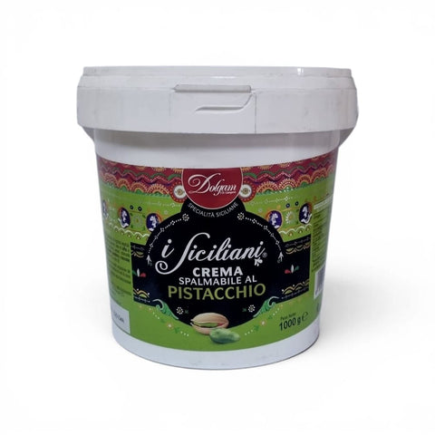 Dolgam Crema Schokoladenaufstrich 3x Dolgam I Siciliani Crema spalmabile al pistacchio 1 kg süßer Pistazienaufstrich 8008052304352