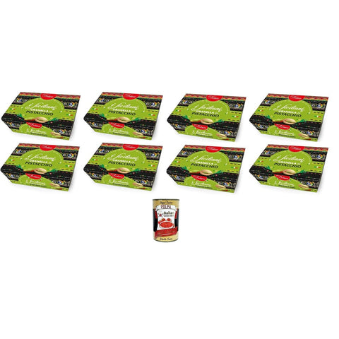 Dolgam Reiswaffeln Dolgam I Siciliani Granella di Pistacchio Das sizilianische Pistazien-Granella 8x100gr Original italienisch inkl. Italian Gourmet Polpa 400g 0