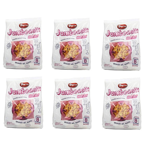 Doria Schinken kekse Jumbonetti Salzgebäck 320Gr in 8 Portionstüten á 6x 40g Original italienisch