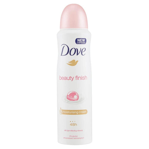 Dove Antitranspirant-Deo Dove Deospray Damen 4er Pack Beauty Finish 0% Alkohol Antitranspirant ( ) 4x150 ml italienisch Original Deodorant 8711600322080