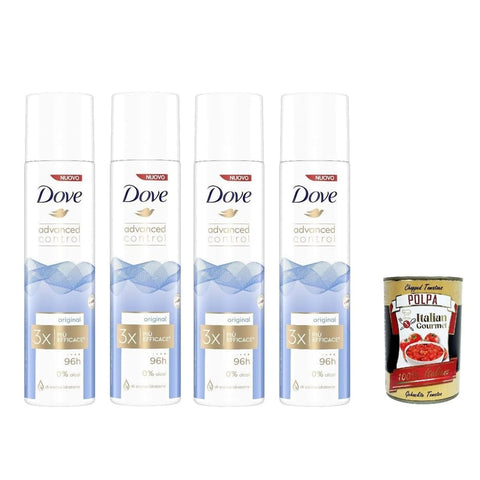 Dove Deo Dove Advanced Control Deodorante Spray 0% Alkohol 96h Schutz Deodorant 4x 100ml italienisch Original 0