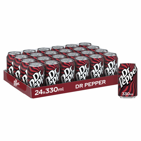 Dr Pepper Soft Drink Can (Pack of 24) 330 ml italienisch Original Fruchtsaft