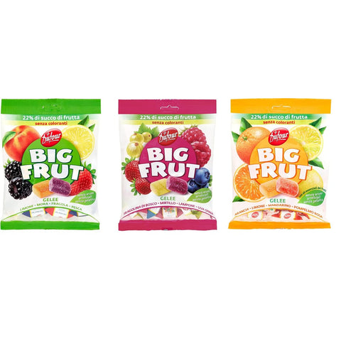 Dufour Konfitüren Testpaket Dufour Big Frut Gelee Beeren, mediterrane Früchte und Zitrusfrüchte 150 g italienisch Original Konfitüre 8004610113541