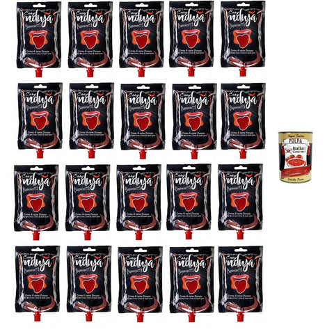 Easy ‘Nduja Koch- & Backzutaten Easy ‘Nduja Squeeze Würzige Fleischcreme 20x200 g italienisch Original Pastasauce + kostenlos polpa 400 g 8032804040014