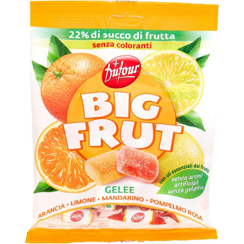 Elah Frucht- & Kräuterbonbons Elah Dufour Big Frut Agrumi Zitrusbonbons 150 g 6x italienisch Original 8004610113541