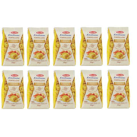 Barilla Emiliane Tortelloni all'uovo mit rohem Schinken Nudeln mit ei 250g 10x Original italienisch