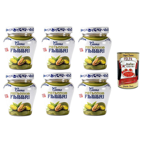 Fabbri Erdnuss Fabbri Crema Pistacchio senza glutine Glutenfreie Pistaziencreme 6x200gr Original italienisch inkl. Italian Gourmet Polpa 400g 8032804040014
