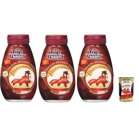 Fabbri Sirupe Fabbri Topping sauce Frutti di bosco, Beeren für Eis, Desserts und Kaffee 3x 225g Gluten-frei gebrauchsfertige Sauce Original italienisch inkl. Italian Gourmet Polpa 400g 8032804040014