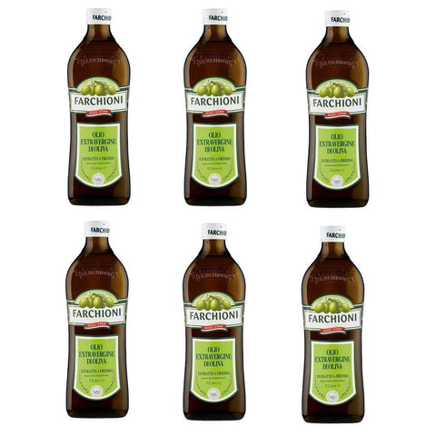 Farchioni Classico Extra Native Olive Oil 1 Litre Olive Oil Olive Green 6x italienisch Original Öl + kostenlos Polpa