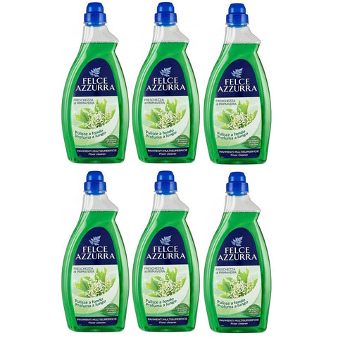 Felce Azzurra Paglieri Pavimenti Freschezza di Primavera,Bodenreiniger für mehrere Oberflächen 1Lt 6er-Pack Original italienisch