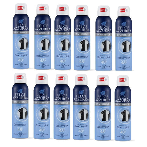 Felce azzurra Deo Felce Azzurra Invisible Deo Spray 48h – Anti-Flecken Deodorant ohne Alkohol, Microbiom-freundlich, Deocomplex Technologie, 12×150 ml 8001280031236