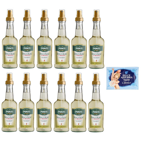 Felce Azzurra 12er-Pack Ponti Essig Dolceagro Il Delicato Spray Weinessig Essig und aromatischer Traubenmost, 250 ml Glasflasche + 1er-Pack Kostenlos Felce