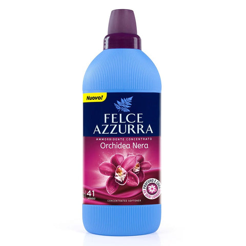Felce Azzurra Flüssiger Weichspüler Felce Azzurra - Weichspülerkonzentrat aus Seide und schwarzer Orchidee raffinierter Duft weiche Kleidung - 41 Waschgänge - 1025 ml italienisch Original 8001280030970