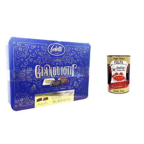 Feletti Adventskalender Feletti Scatola Assortimento Gianduiotti Classico Bianco Fondente Klassische weiße dunkle Gianduiotti-Sortimentsbox 170gr Original italienisch inkl. Italian Gourmet Polpa 400g 8000698468146