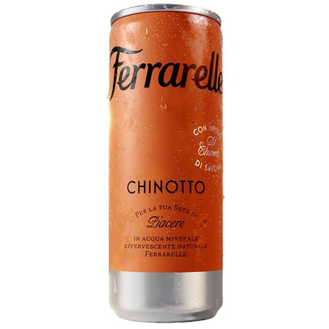 Ferrarelle Gassosa Cola & Limonade Ferrarelle Chinotto, Italienisches Erfrischungsgetränk mit Chinotto-Infusion, Sprudelwasser, 24x 250ml