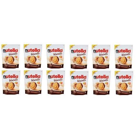 Ferrero Nutella Biscuits Mit Nutella gefüllte Kekse mit Haselnusscreme Beutel mit cookies süßer Snack 12x 304g Original italienisch